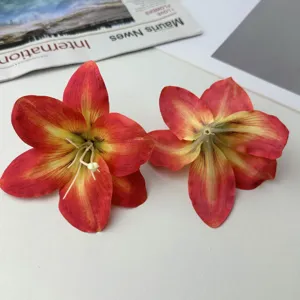 Simulated 3D printed silk lily flower heads for DIY crafts, hairpins, and garment accessories.