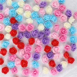 3.5cm PE foam rose heads, artificial flowers for wedding party DIY home decor crafts.