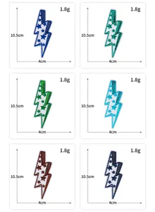 Toppa ricamata a saetta con paillettes, termoadesiva DIY applicazione vestiti 4x10.5cm