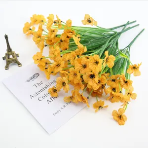 Artificial Silk Violet Flower Bouquet Fake Plants Floral Arrangement For Outdoor Home Living Room Home Decor