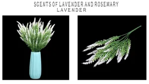Artificial lavender flower bunch pastoral style home wedding decorative plastic plant decor