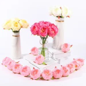 Bouquet de fleurs de pivoine artificielle pour la décoration de maison mariage et arrangement.