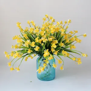 Artificial Phalaenopsis Orchid Branch Fake Plant Flower Bouquet For Home Wedding Party Decor Table Centerpiece