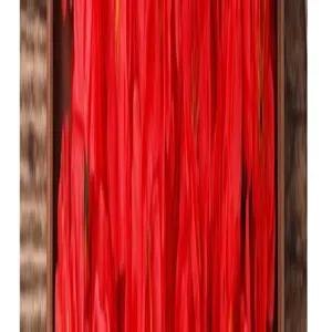 Red vertical string curtain backdrop for wedding party decoration photography props.