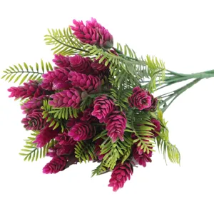 Artificial Pine Cones Pine Needles Branches Fake Plants For Home Decor Wedding Party Photography Props
