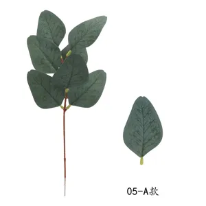 Kunstmatige eucalyptusbladeren enkele tak nep groene plant voor tafeldecoratie