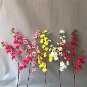 Artificial plum blossom branches fake flowers home decor colorful floral arrangements props