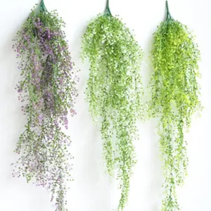 Artificial hanging plants faux vine greenery flowers for home wall decor vine plants.