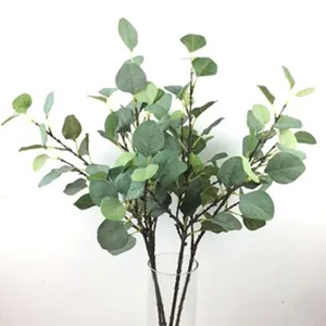 Artificial eucalyptus branches fake green plants for home office room decoration vase display