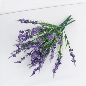High quality artificial lavender bunch for home decoration, wedding and pastoral style decor.
