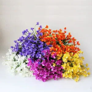 Artificial flowers bouquet plastic floral decoration home wedding decor multi-color