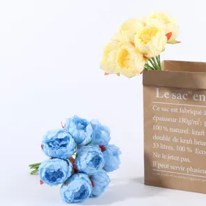 Bouquet de fleurs de pivoine artificielle pour mariage décoration de maison fausses fleurs