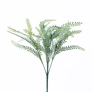 Artificial eucalyptus leaves fern branch faux plant greenery bouquet wedding home decor