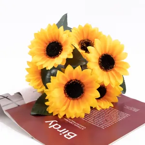 Artificial sunflower bouquet for home decor, wedding party props and floral arrangement.