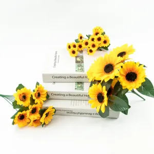 Artificial sunflower simulation flower home decoration wedding photography prop fake flower