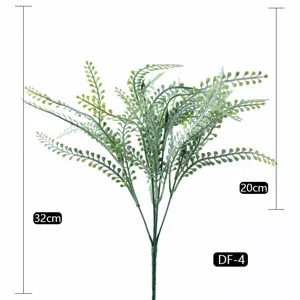 Artificial eucalyptus greenery bouquet branch fake plant home wedding decoration detail view