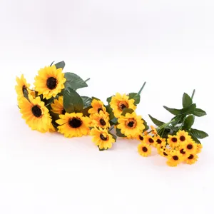 Artificial sunflower bouquet for home decor, wedding photography props and party decoration.
