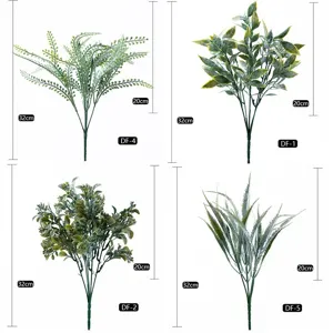 Artificial eucalyptus leaves fake plants set, perfect for wedding greenery decoration.