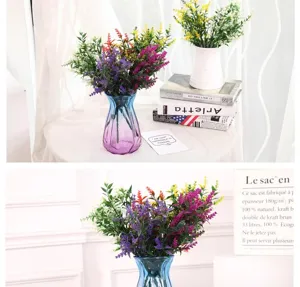 Artificial lavender flowers plastic fake plants home decor living room tabletop flower arrangement