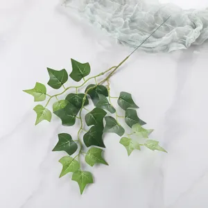 Rama de hiedra artificial de seda hojas verdes planta falsa decoracion floral para el hogar