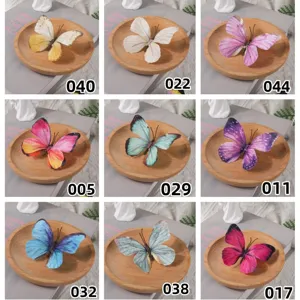 3D Simulation Papillon DIY Accessoires Artificiel Fleur Épingle Multicolore Décor