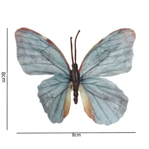 Magnifique papillon bleu imprimé en 3D, idéal pour les loisirs créatifs et la décoration florale.
