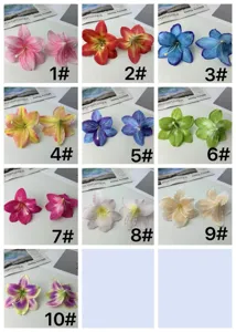 Artificial 3D printed silk lily flower heads for DIY crafts, hairpins, and clothing accessories.