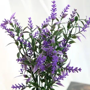 Artificial lavender flowers plastic fake plants for living room home decor ins style.