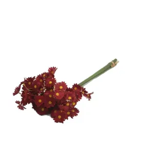 Artificial red daisy flower bouquet for home decoration, table centerpieces, and indoor floral arrangements.
