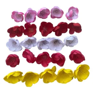 Artificial plum blossom flower heads for DIY crafts garlands hair accessories new