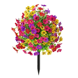 Artificial Flower Violet Eucalyptus Simulated Greenery Plant For Spring Summer Yard Garden Home Decor
