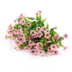 Mazzo di fiori artificiali eucalipto finta pianta decorazione casa composizione dettaglio