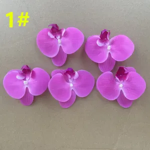 Large artificial orchid flower heads for wedding decoration, DIY crafts, and party floral supply.