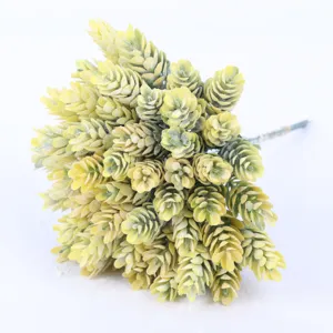 Artificial pinecone grass bouquet for plant wall decoration, DIY floral arrangement crafts.
