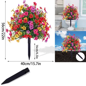 Artificial eucalyptus violet flower ball for garden outdoor decoration and home landscaping.
