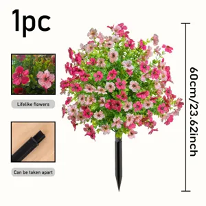 Artificial flower ball ground stake fake plant for spring summer garden home outdoor decor