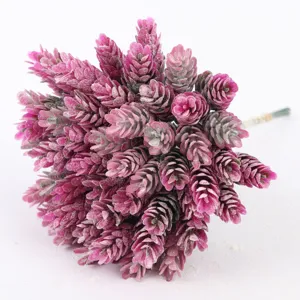 Artificial pine cone flower bouquet for plant wall decor and DIY crafting projects.