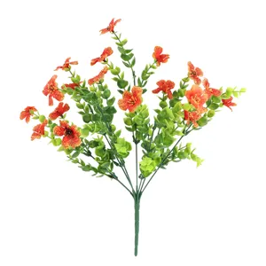 Bouquet di fiori di eucalipto artificiale retro decorazione per la casa vista dettaglio