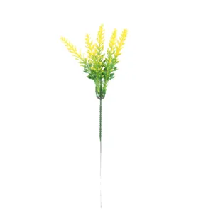 Artificial lavender flower branch plastic fake plant for home decor wedding arrangement