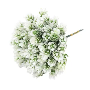 Artificial pineapple grass bouquet green white fake plant wall decor DIY floral arrangement