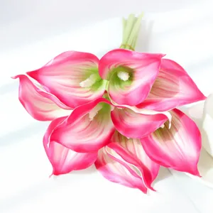 Bouquet de fleurs artificielles calla touché doux PU fausses fleurs pour décoration maison