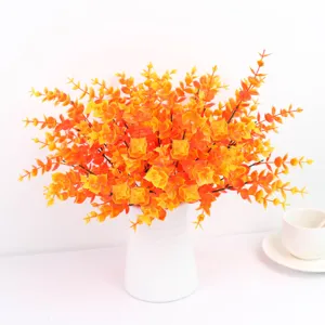 Rami di eucalipto artificiali con foglie autunnali piante finte per decorazione casa giardino