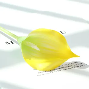 Petite fleur artificielle lys arum PU seule branche pour déco maison mariage photo