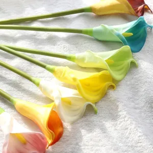 65cm Artificial Calla Lily PU Flowers Lifelike Bouquet For Home Living Room Table Decor Main