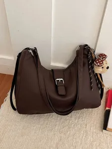 Dames Retro PU Leren Rugzak Grote Capaciteit Hobo Schoudertas Studenten Schooltas Vintage Minimalistische Dagelijkse Tas