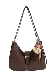Bruine vintage schoudertas vrouwen grote capaciteit rugzak stijlvolle casual tas