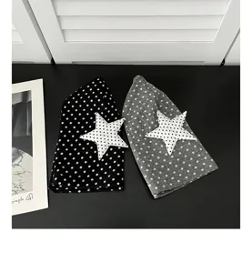 Korean ins sweet star polka dot slouchy hat women summer breathable cap cute girl style.