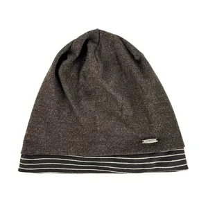 Damen Slouch Beanie Mütze Winter gestreift Strickmütze lässig warm Oversize Kopfbedeckung