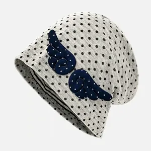 Korean ins style sweet star polka dot slouchy hat women summer breathable head wrap cap cute