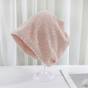 Women Thin Lace Floral Jacquard Slouchy Beanie Elegant Breathable Spring Autumn Headscarf Cap Retro Hollow Out Slouchy Hat